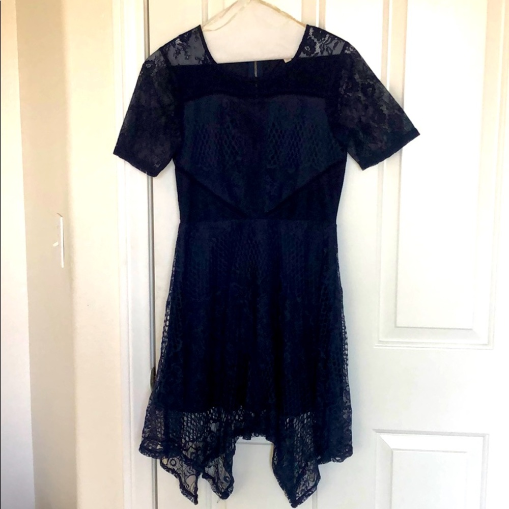 Love, Fire Blue Lace Dress